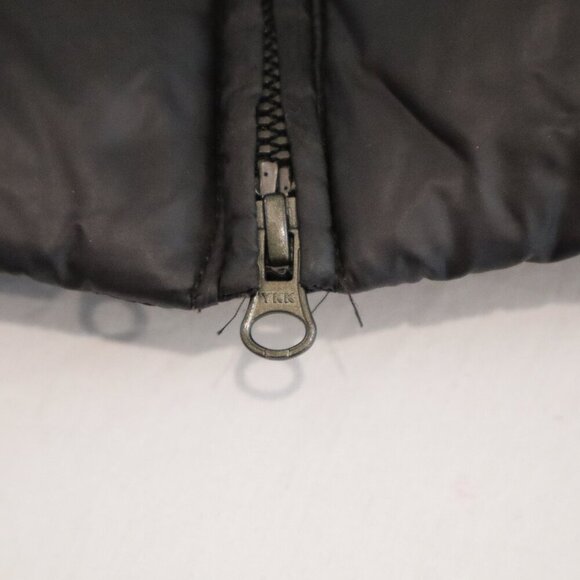 Creenstone Womens Puffer Coat Black Lined Hooded Raccoon Trim Hood Size 38/6 - Picture 10 of 16